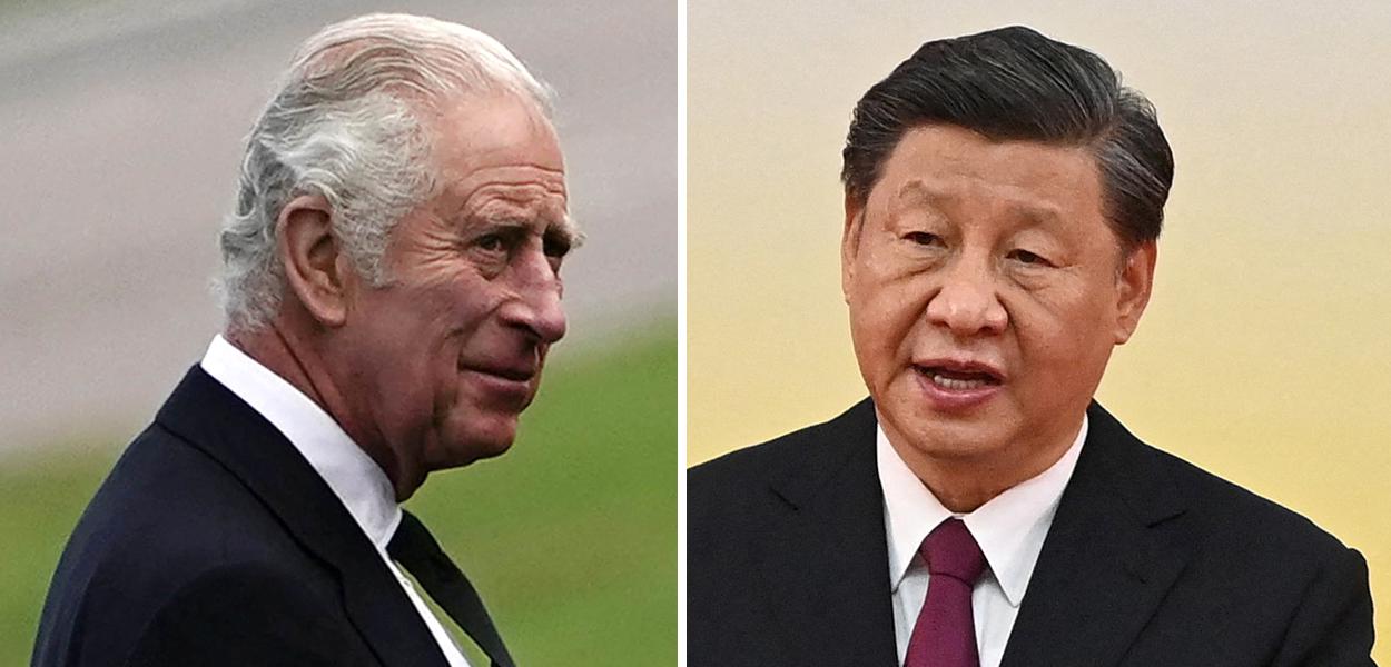 Rei Charles III e Xi Jinping