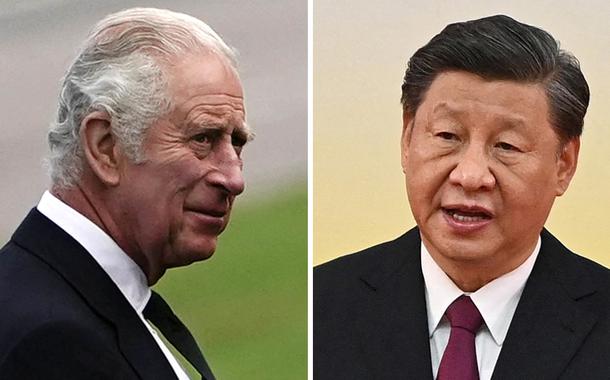 Rei Charles III e Xi Jinping