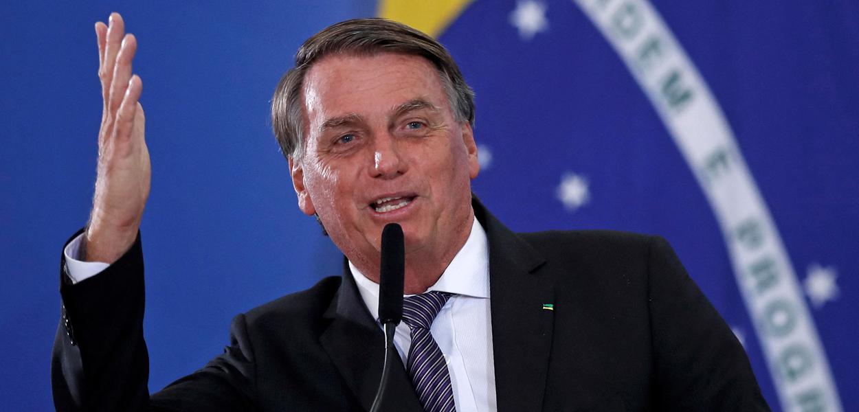 Presidente Jair Bolsonaro durante cerimônia em Brasília 05/04/2022