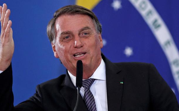 Presidente Jair Bolsonaro durante cerimônia em Brasília 05/04/2022