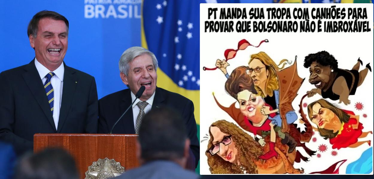Jair Bolsonaro, general Heleno | postagem misógina