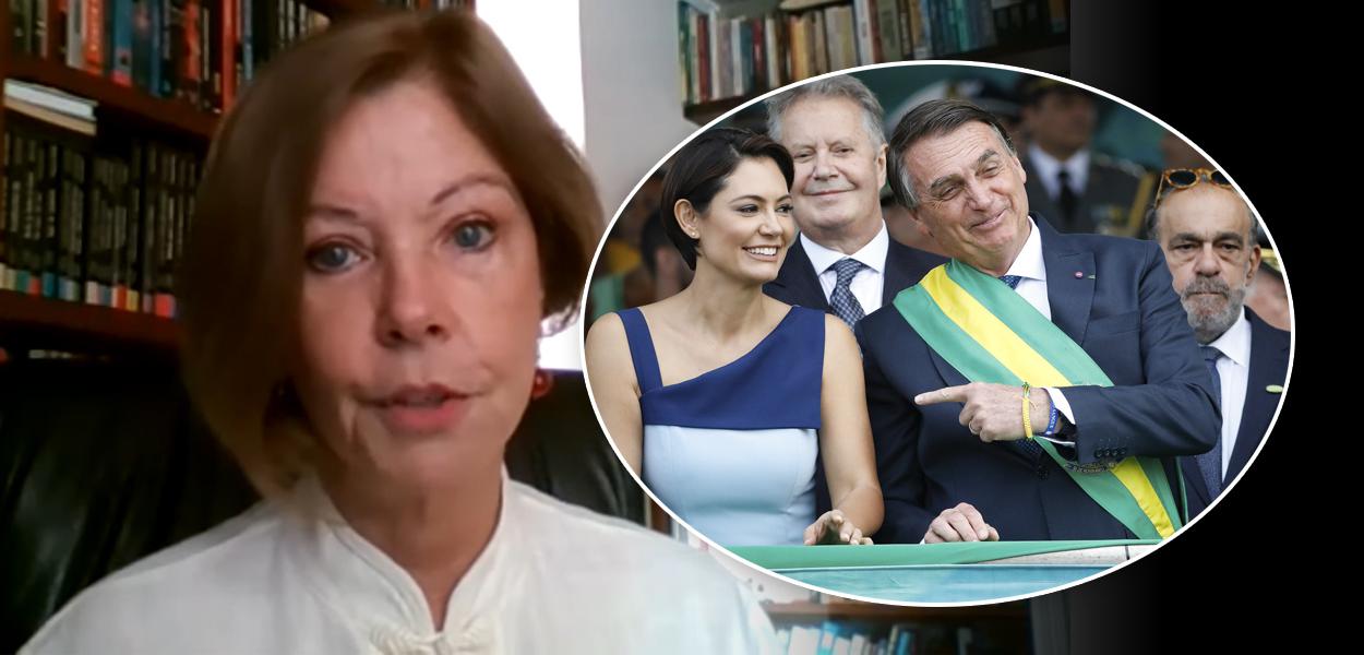 Eliane Cantanhêde e Bolsonaro no 7 de setembro