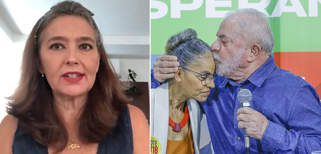 Cristina Serra e Marina Silva com Lula