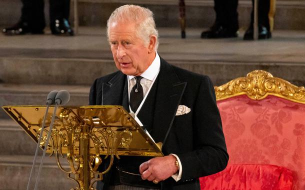 Rei britânico Charles discursa ao Parlamento do Reino Unido, em Londres 12/09/2022