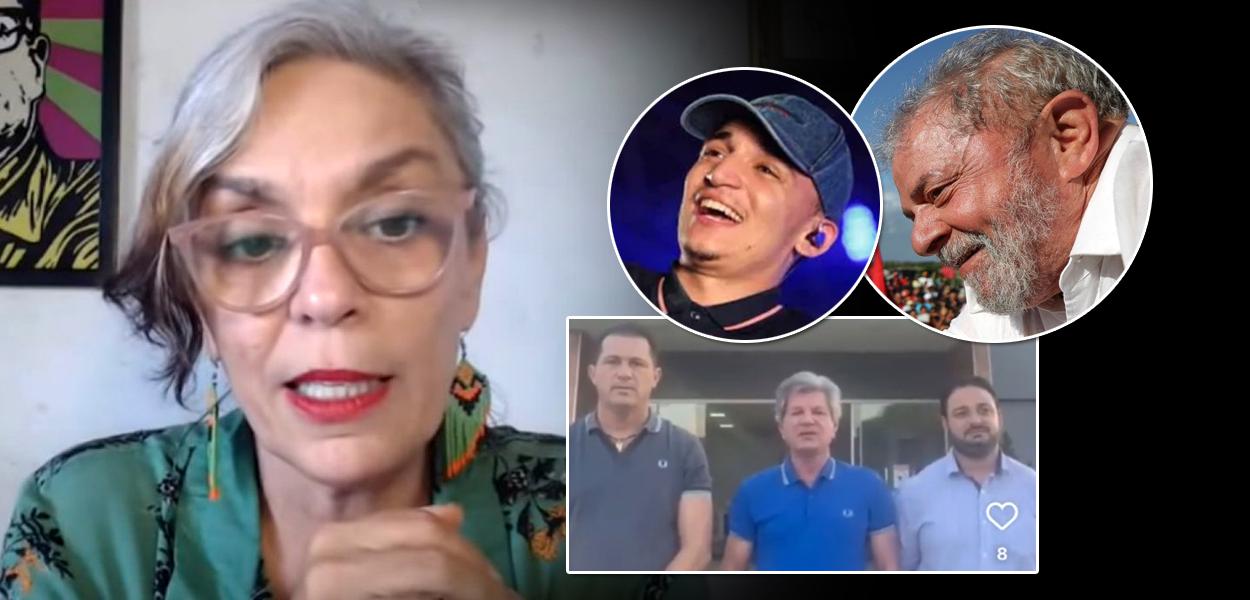 Cynara Menezes, João Gomes (de boné), Luiz Inácio Lula da Silva e os três membros do Sindicato Rural de Imperatriz (MA)