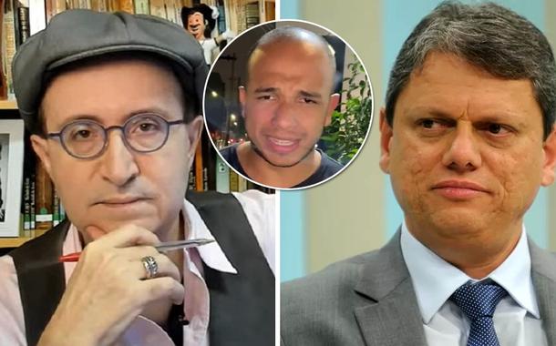 Jornalista Reinaldo Azevedo, Douglas Garcia e Tarcísio de Freitas