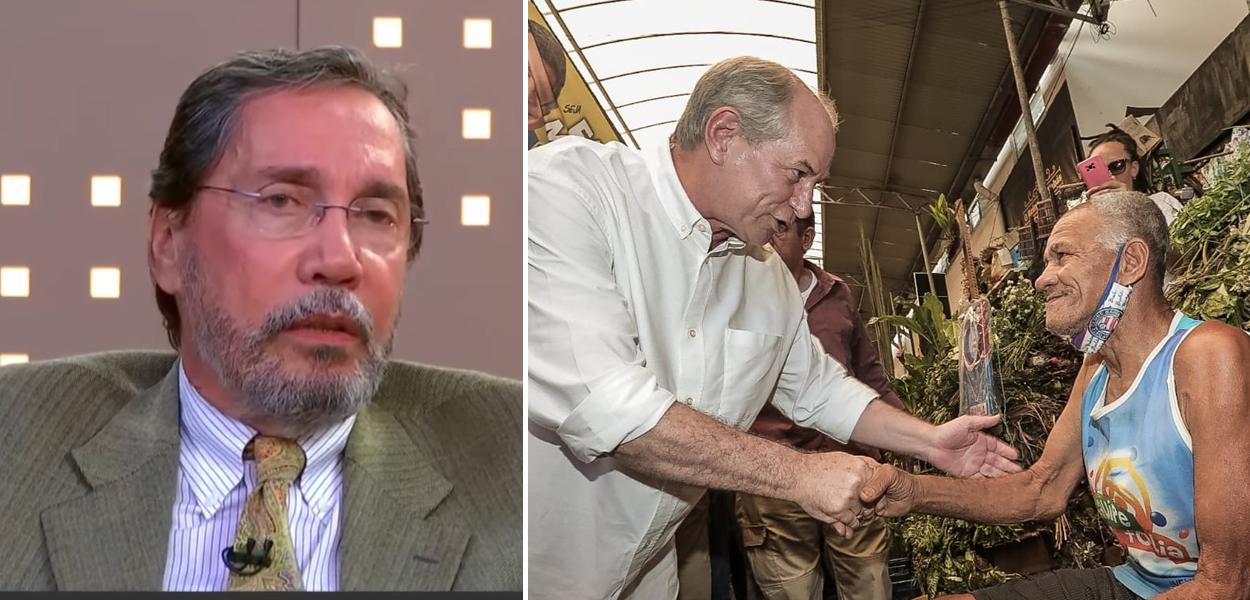 Merval Pereira e Ciro Gomes em campanha eleitoral