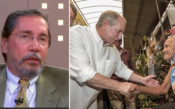 Merval Pereira e Ciro Gomes em campanha eleitoral