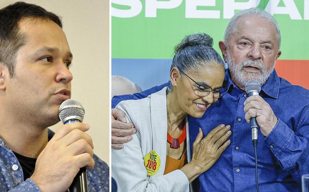 Leonardo Stoppa e Marina Silva com Lula