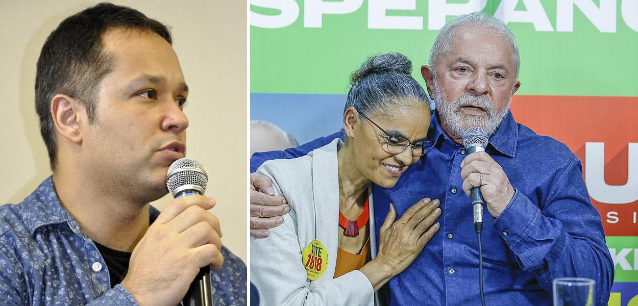 Leonardo Stoppa e Marina Silva com Lula