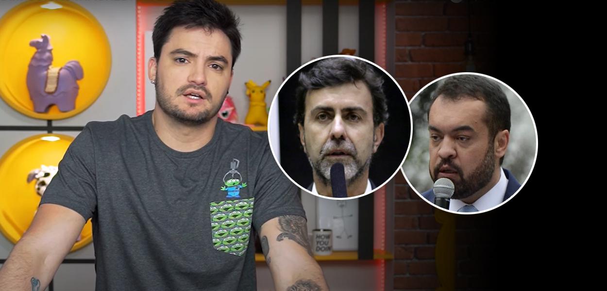 Felipe Neto, Marcelo Freixo e Cláudio Castro