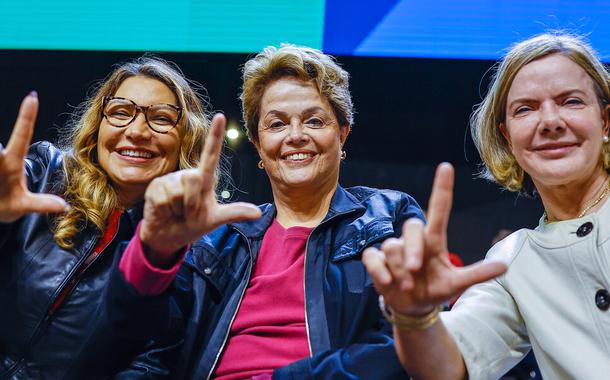 Janja, Dilma Rousseff e Gleisi Hoffmann