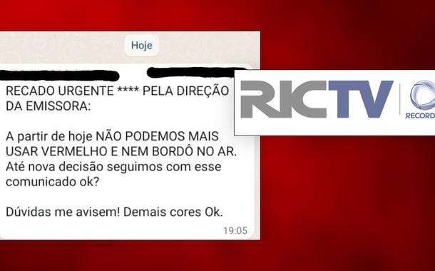 Jornalistas foram proibidos pela direção da RICtv de usar roupas vermelhas ou bordô durante a cobertura da eleição