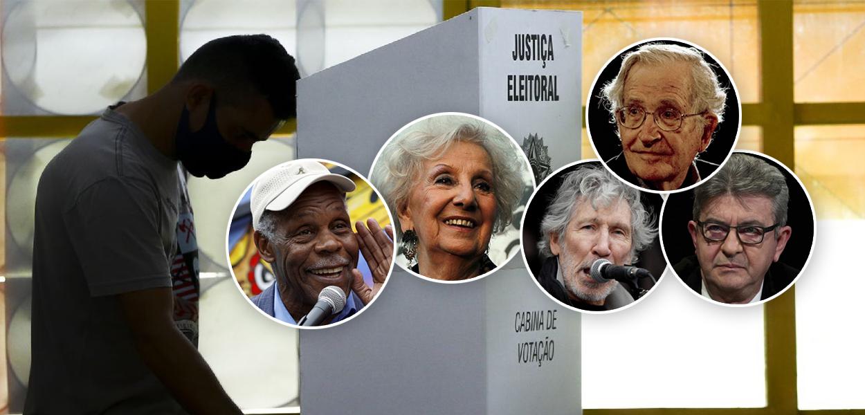 Danny Glover, Estela de Carlotto, Roger Waters, Noam Chomsky e Mélenchon