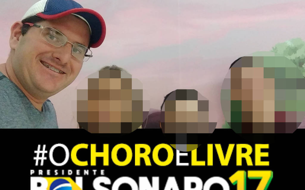 Bolsonarista Rafael Bianchini, que agrediu pesquisador do Datafolha em Ararinha (SP)