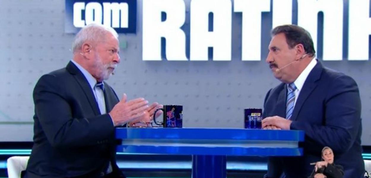 Luiz Inácio Lula da Silva e o apresentador Ratinho