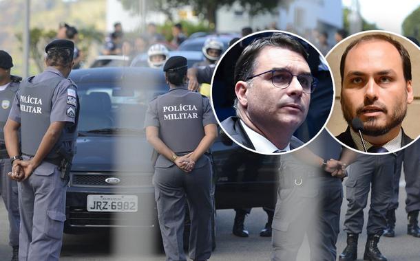 Flávio Bolsonaro e Carlos Bolsonaro
