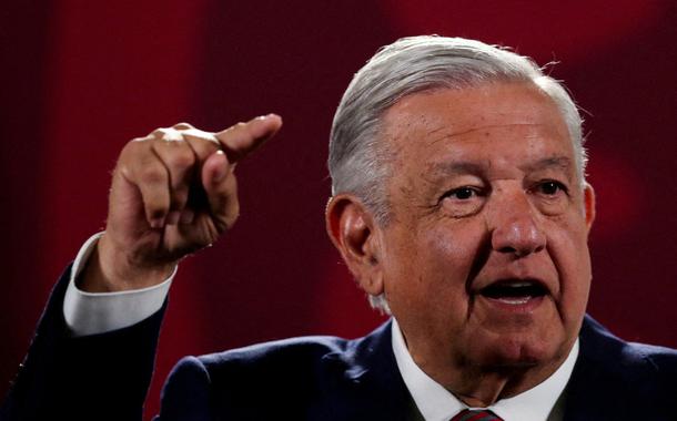 Presidente do México, Andrés Manuel López Obrador, durante entrevista coletiva no Palácio Nacional, na Cidade do México
20/06/2022 REUTERS/Edgard Garrido