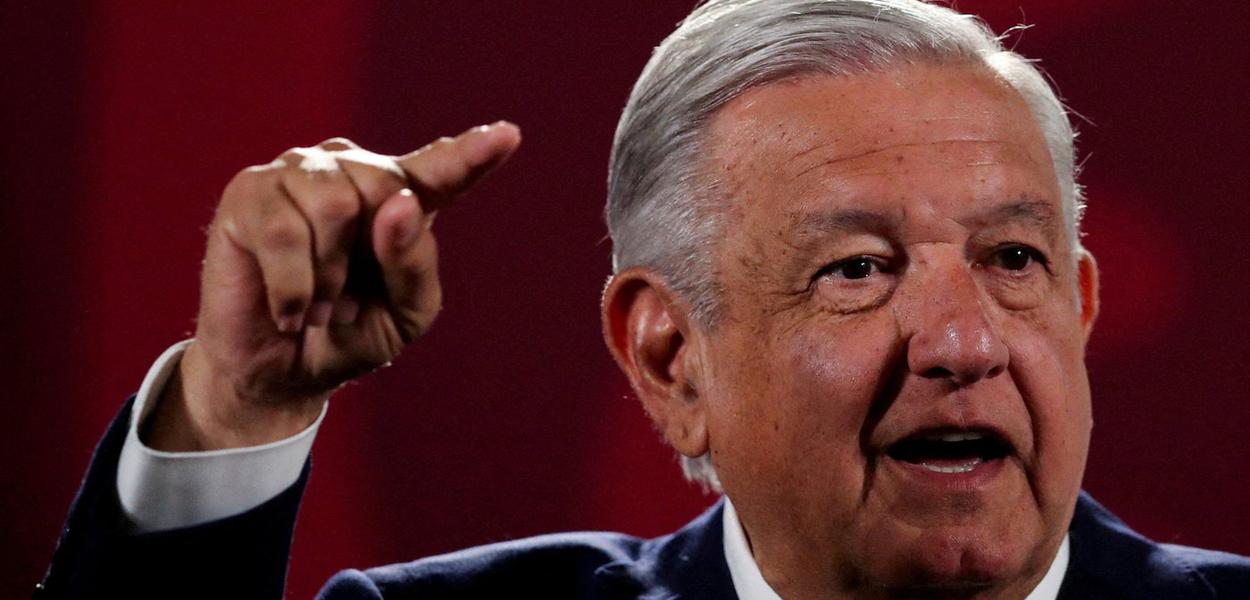 Presidente do México, Andrés Manuel López Obrador, durante entrevista coletiva no Palácio Nacional, na Cidade do México
20/06/2022 REUTERS/Edgard Garrido (Foto: REUTERS/Edgard Garrido) Presidente do México, Andrés Manuel López Obrador, durante entrevista coletiva no Palácio Nacional, na Cidade do México
20/06/2022 REUTERS/Edgard Garrido