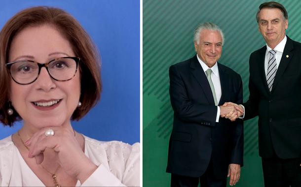 Denise Assis, Michel Temer e Jair Bolsonaro