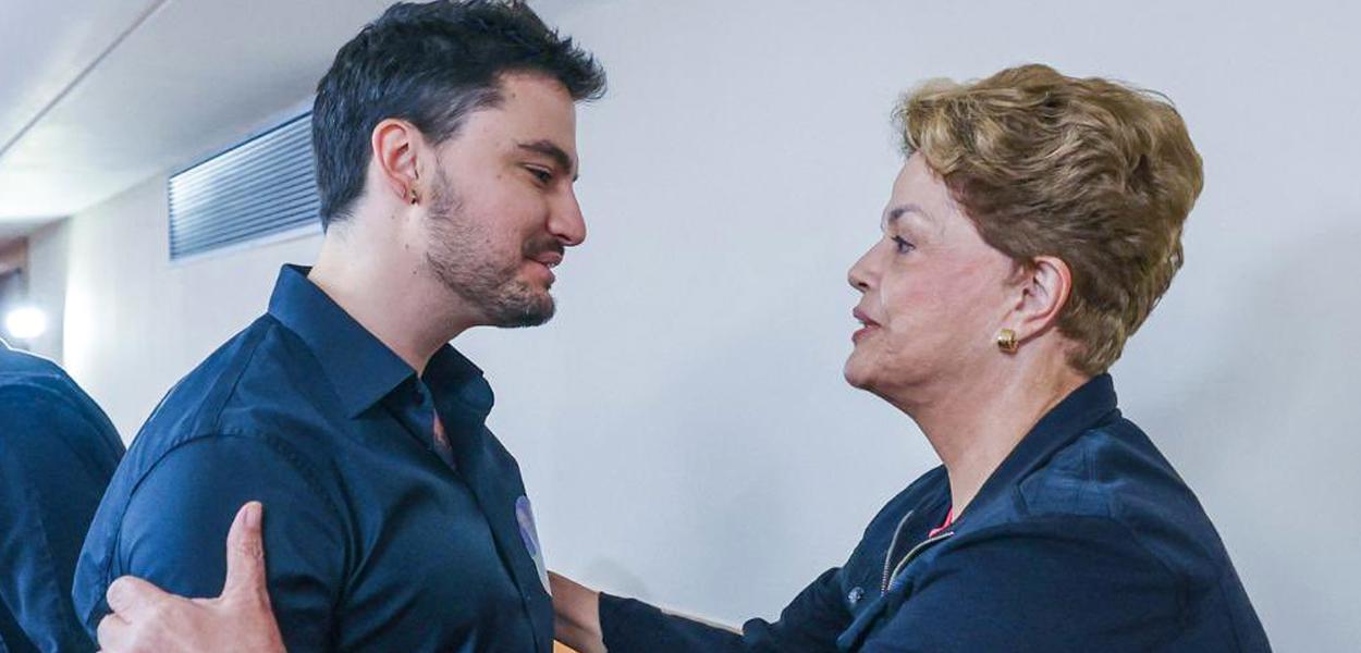 Felipe Neto e Dilma Rousseff