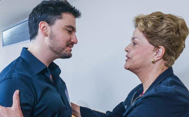 Felipe Neto e Dilma Rousseff