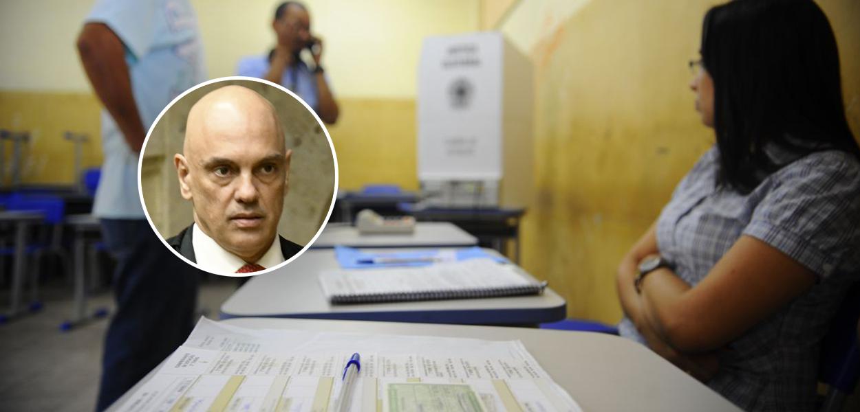 Alexandre de Moraes e sala de votação