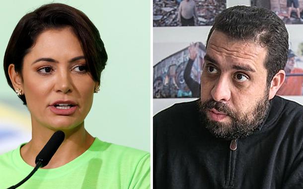 Michelle Bolsonaro e Guilherme Boulos