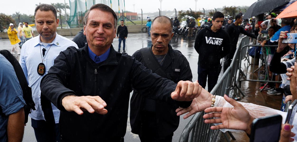 Presidente Jair Bolsonaro durante ato da campanha à reeleição, no Estado de São Paulo 28/09/2022