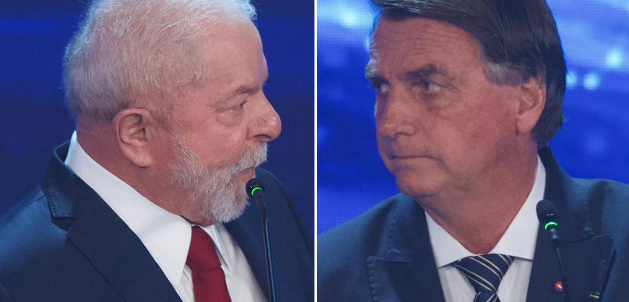 Luiz Inácio Lula da Silva (à esq.) e Jair Bolsonaro