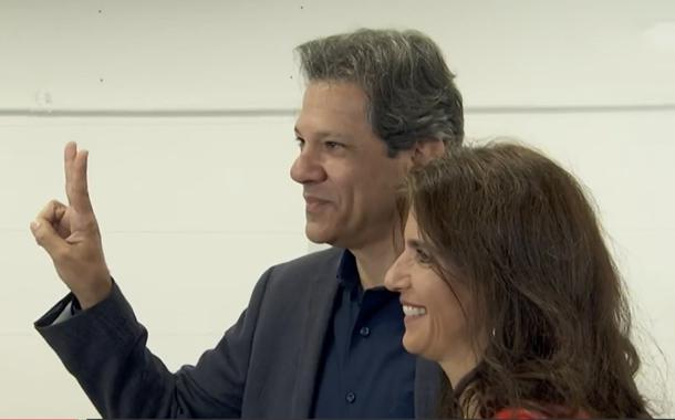 Fernando Haddad e sua esposa, Ana Estela (Foto: Reprodução/TV Globo) Fernando Haddad e sua esposa, Ana Estela