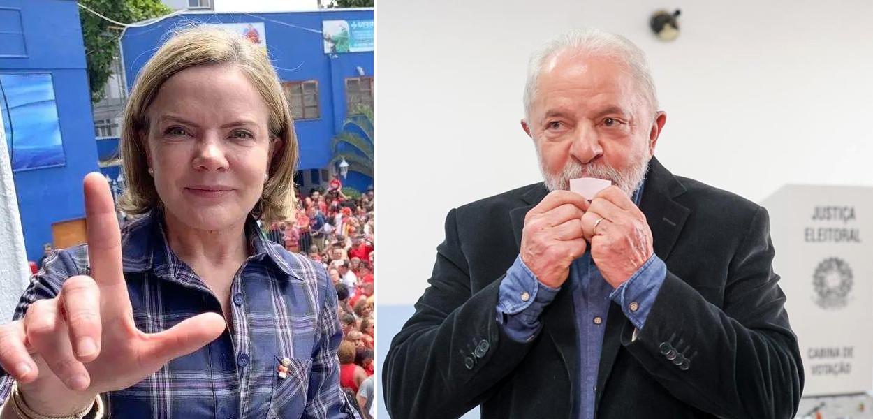 Gleisi Hoffmann e Luiz Inácio Lula da Silva