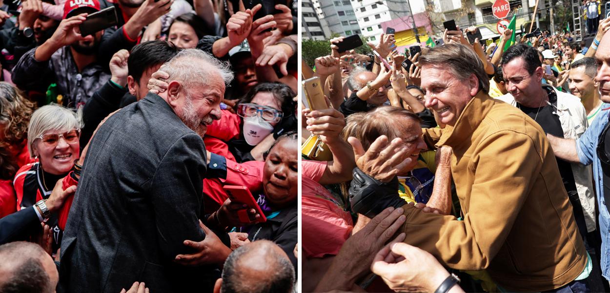 Lula e Jair Bolsonaro