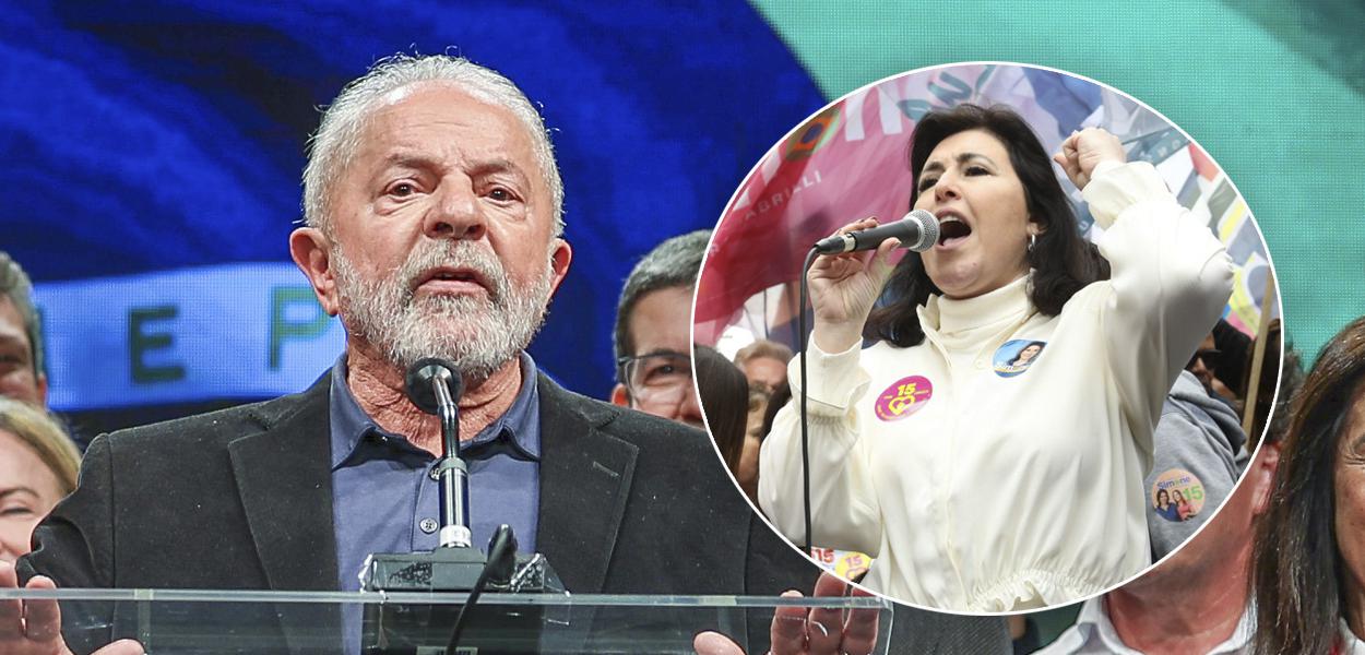 Lula e Simone Tebet