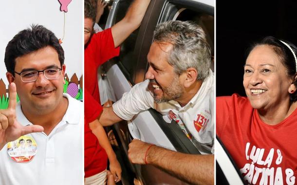 Fonteles (PI), Elmano (CE) e Fátima Bezerra (RN)