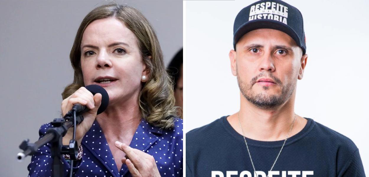 Gleisi Hoffmann e senador eleito Cleitinho Azevedo (PSC-MG)