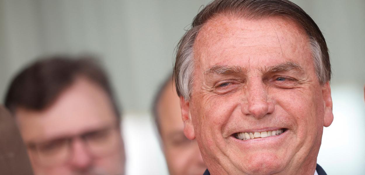 Jair Bolsonaro durante entrevista coletiva no Palácio da Alvorada05/10/2022 REUTERS/Adriano Machado