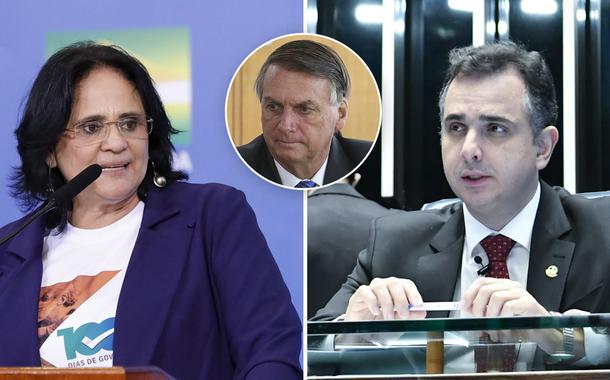 Damares Alves, Jair Bolsonaro e Rodrigo Pacheco