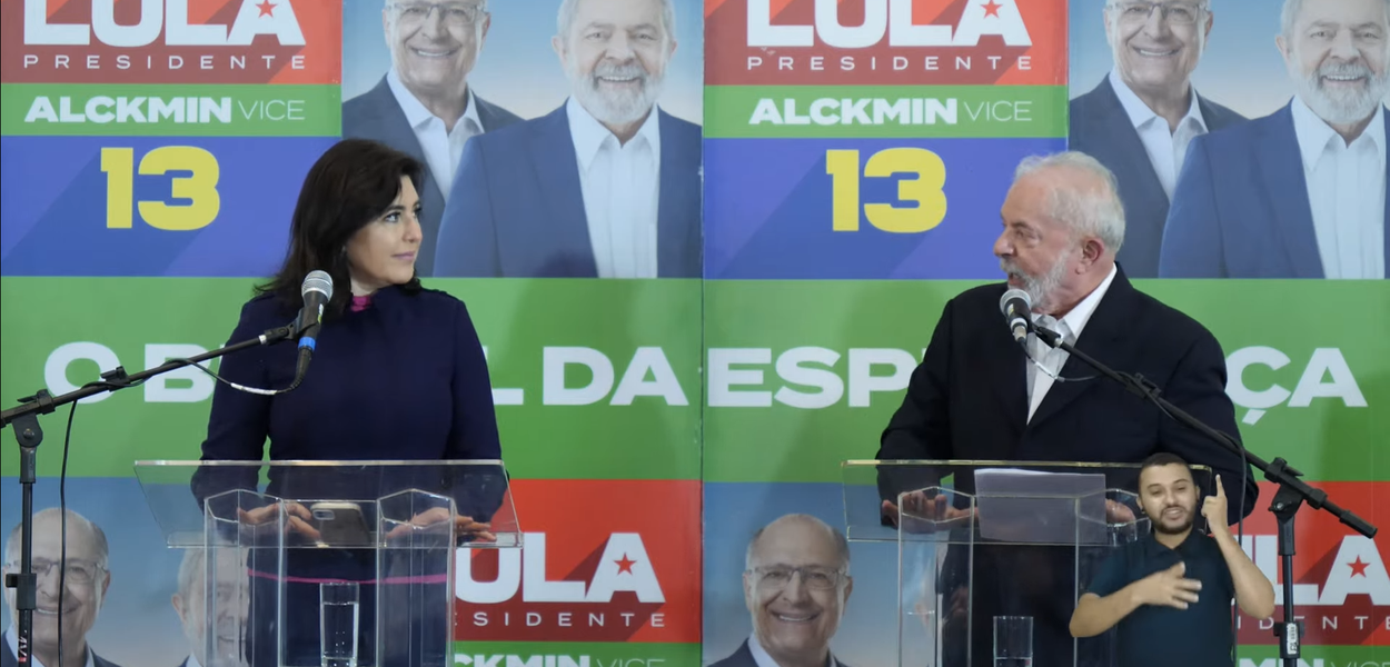 Lula e Simone Tebet