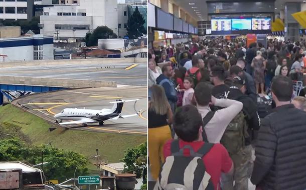 Pneu de avião estoura e interdita pista do Aeroporto de Congonhas