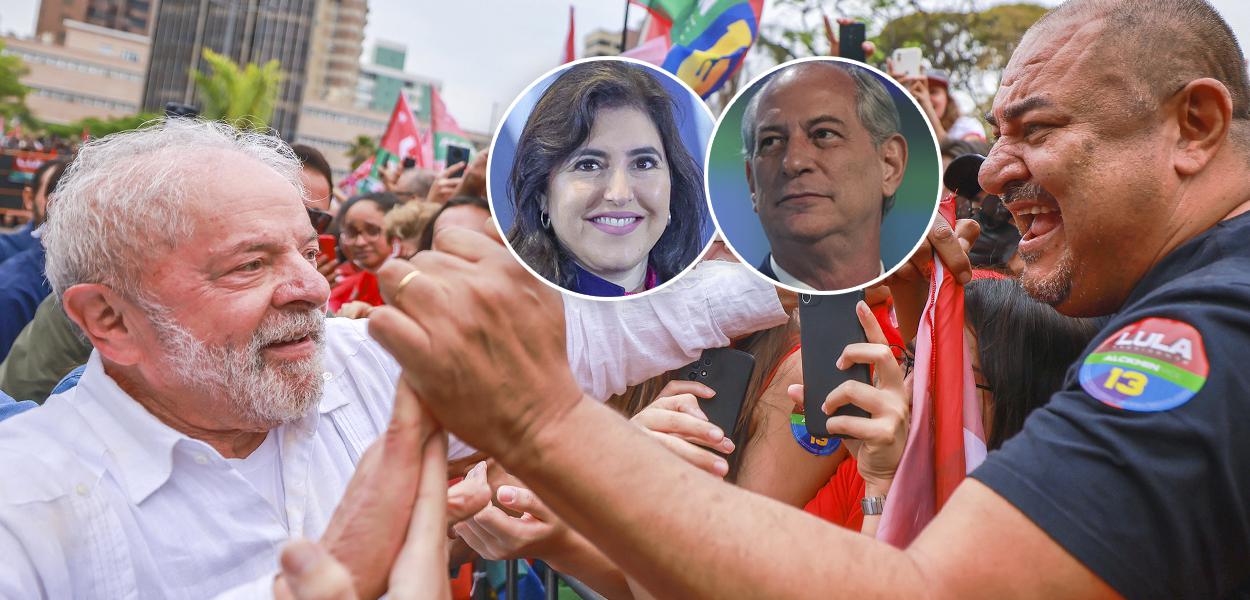 Lula, Simone Tebet e Ciro Gomes