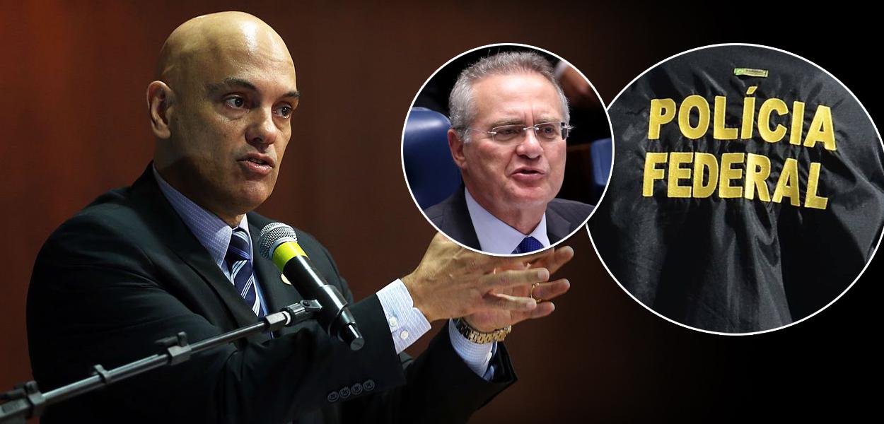 Alexandre de Moraes e Renan Calheiros