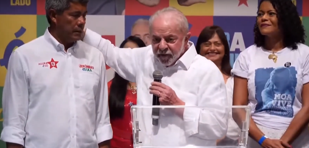 Lula e Jerônimo em Salvador (Foto: Reprodução) Lula e Jerônimo em Salvador