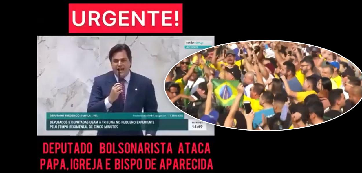 Frederico D’Ávila e bolsonaristas em Aparecida