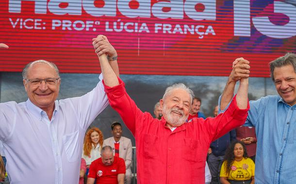 Geraldo Alckmin, Lula e Fernando Haddad