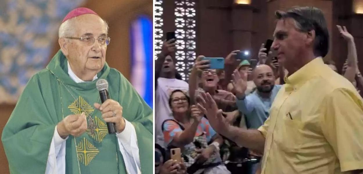 Dom Mauro Morelli e Bolsonaro (Foto: CNBB | Reprodução) Dom Mauro Morelli e Bolsonaro