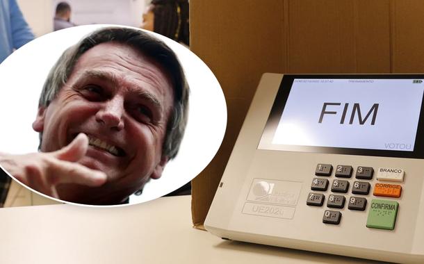 Bolsonaro e urna eletrônica