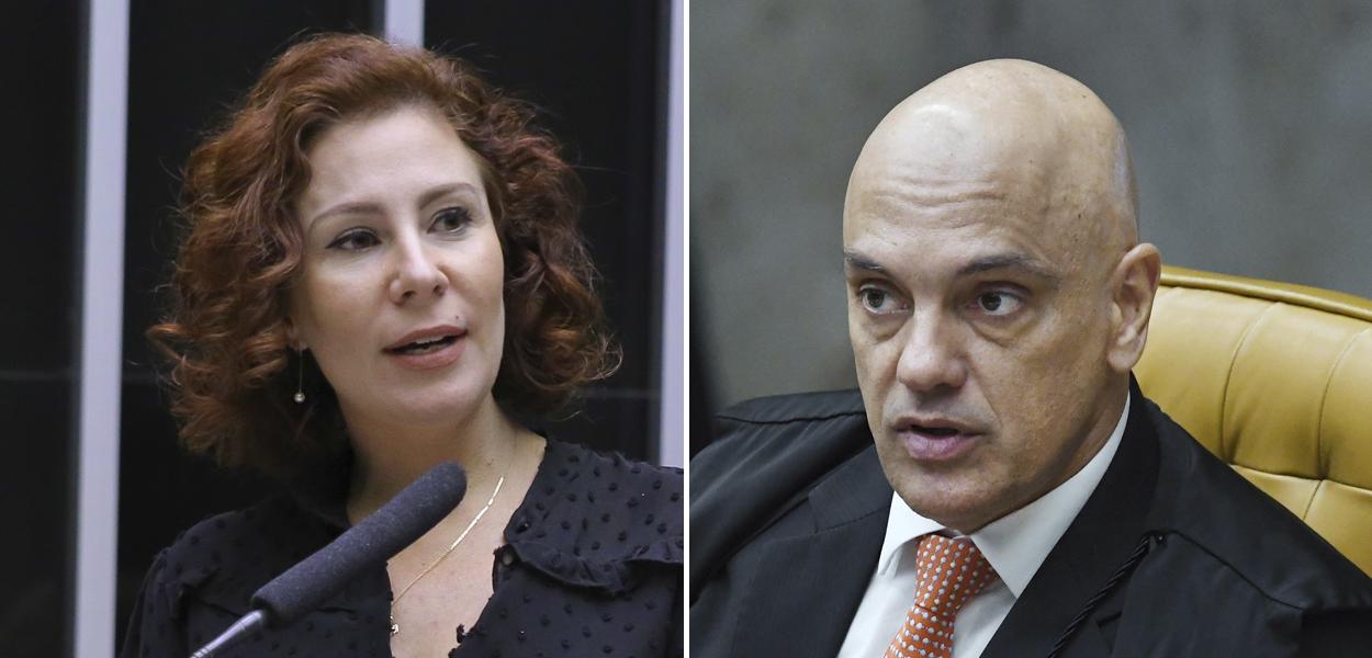 Carla Zambelli e Alexandre de Moraes