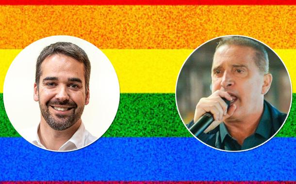 Eduardo Leite, que assumiu ser gay em 2021 (à esq.), e Onyx Lorenzoni