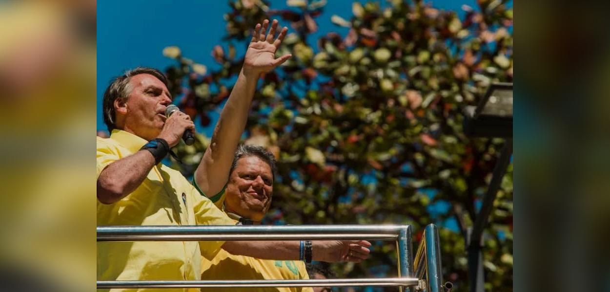 Jair Bolsonaro e Tarcísio de Freitas